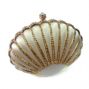 shell shape crystal evening bags women handbag